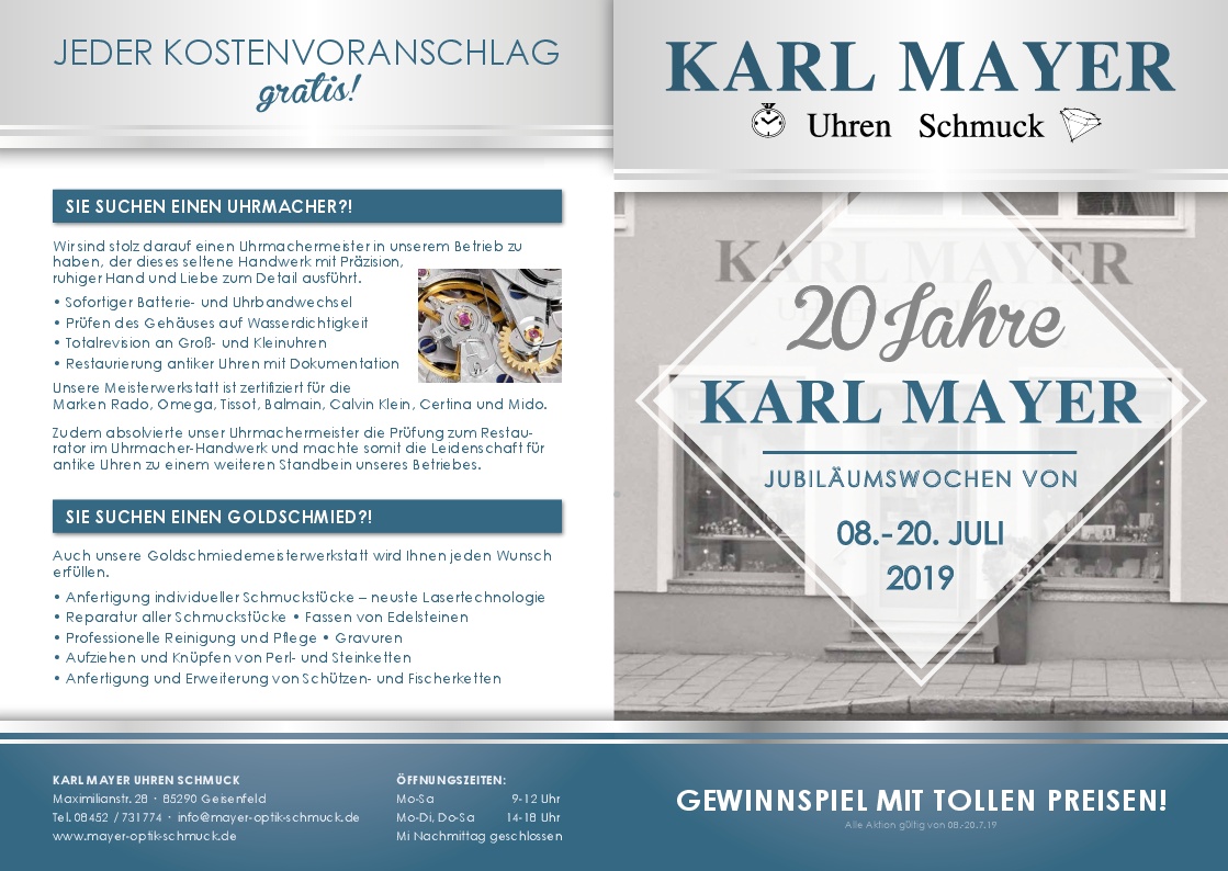 20 Jahre Karl Mayer - Filiale Geisenfeld - Seite 1